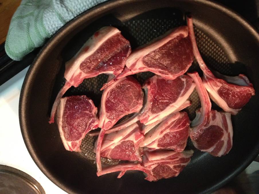 EATING QUALITY: Home-grown cutlets from prime lambs producer on Greenvale, Woolumbool. 