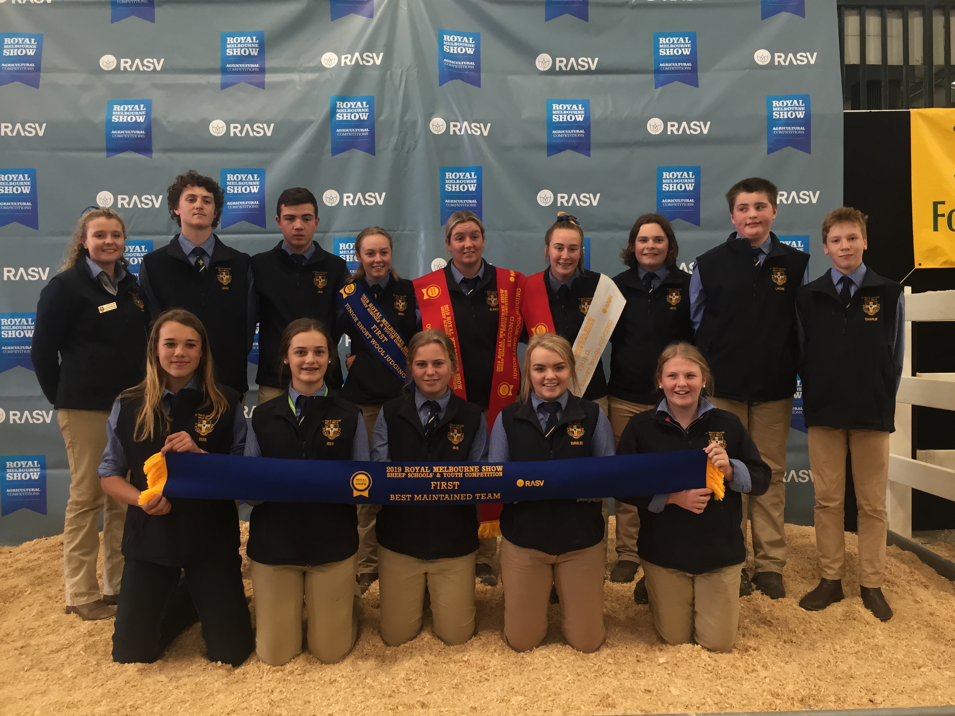 St Pauls College students at the 2019 Elite White Suffolk Show & Sale
