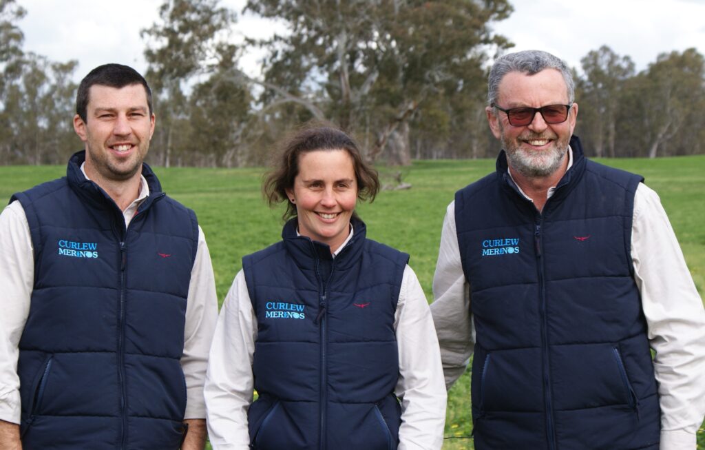 DIVERSIFIED FAMILY BUSINESS: Woolgrowers and prime lamb producers Bernie, Elise and Tony Kealy at Curlew, Edenhope.