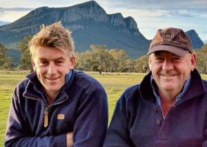 Sam and Wayne Hasell, Myonagh, Dunkeld, have been using White Suffolk sires over their Merino ewes for the past 15 years and continue to be pleased with the cross.